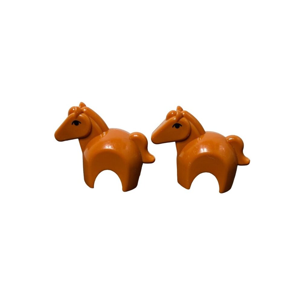 Viking Toys‎ Jumbo Set of 2 Horse Replacement Plastic Toys Imaginative Play
